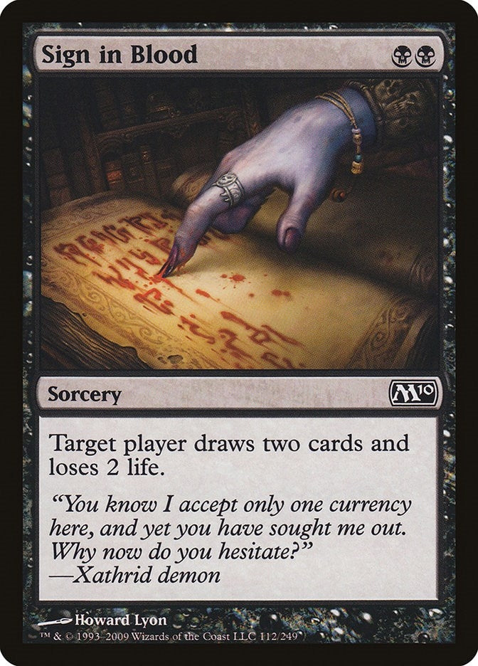 Sign in Blood (112) (M10)