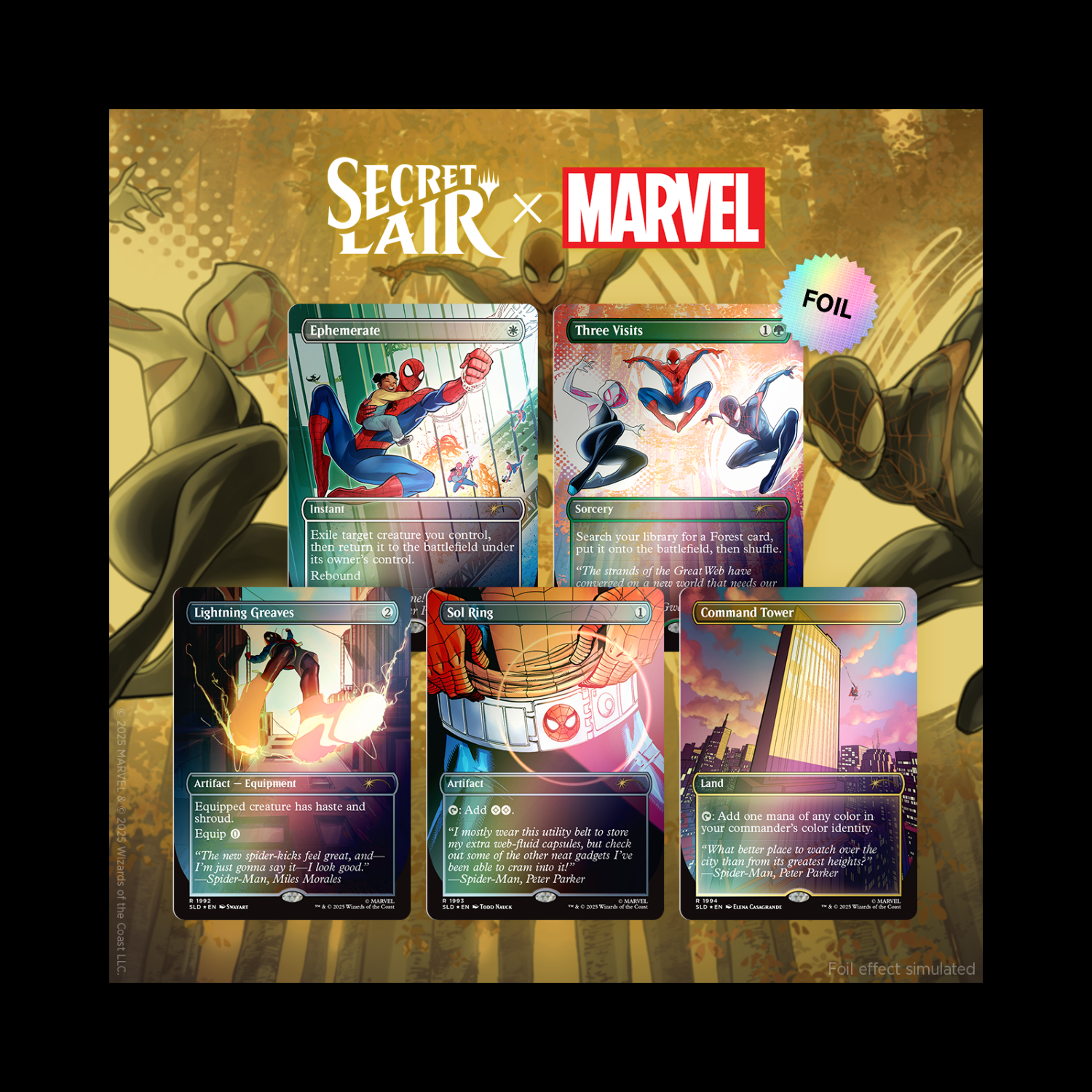 MTG Magic The Gathering Secret Lair Spider-Man: Heroic Deeds 