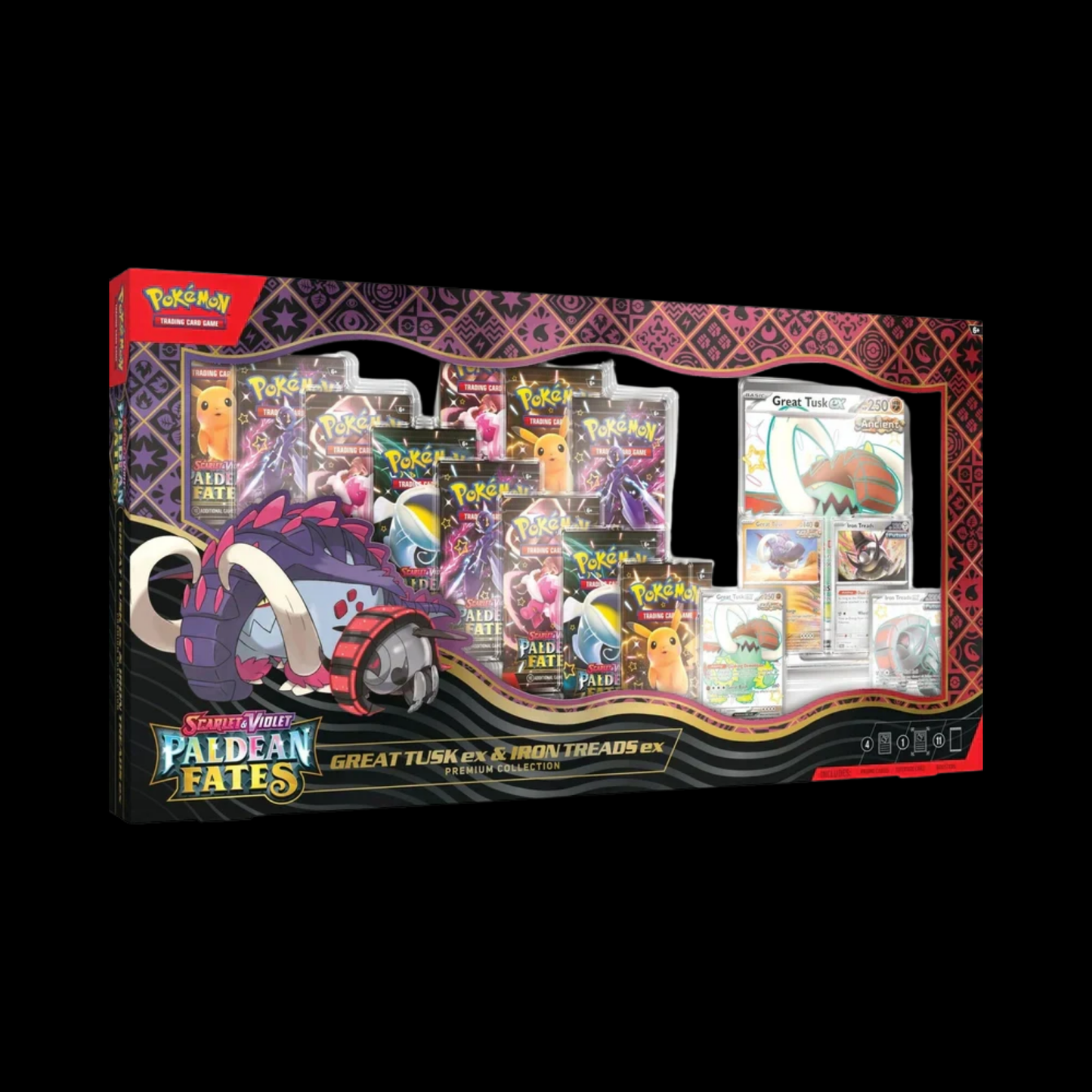 Pokemon Paldean Fates Great Tusk Ex & Iron Treads Ex Premium Collection
