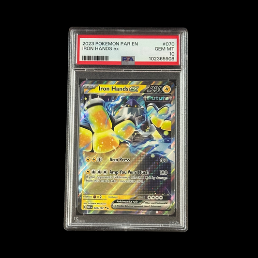 Pokemon Slab Iron Hands EX Paradox Rift Holo 070/182 PSA 10 Gem 2023