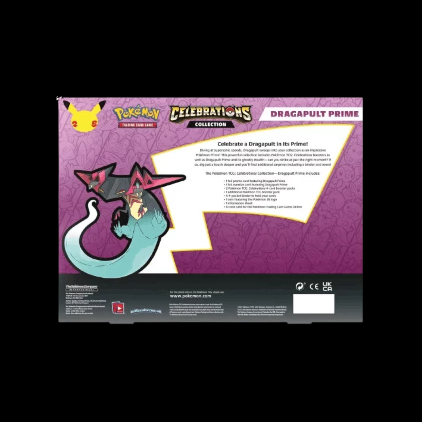 Pokemon Celebrations 25th Pokemon Dragapult Prime Box