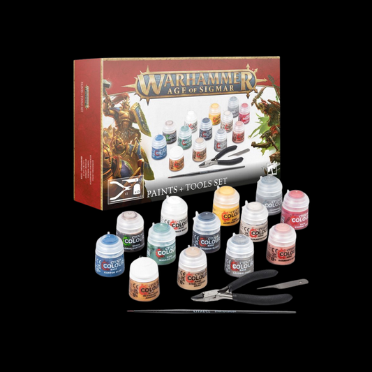 Warhammer Age Of Sigmar Paints + Tools Set