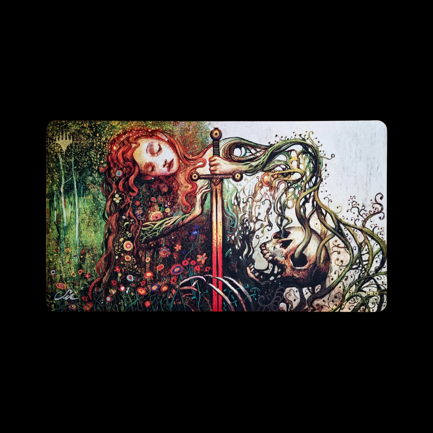 MTG Magic The Gathering Authentic Limited Playmat Signed - Vengeful Rebirth
