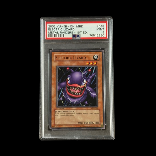 Yu-Gi-Oh! Slab Electric Lizard Metal Raiders 1st Edition MRD-048 PSA 9 Mint 2002