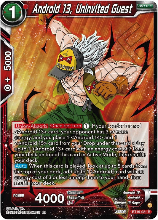 Android 13, Uninvited Guest (BT19-021) (Fighter's Ambition) (DBS-B19)