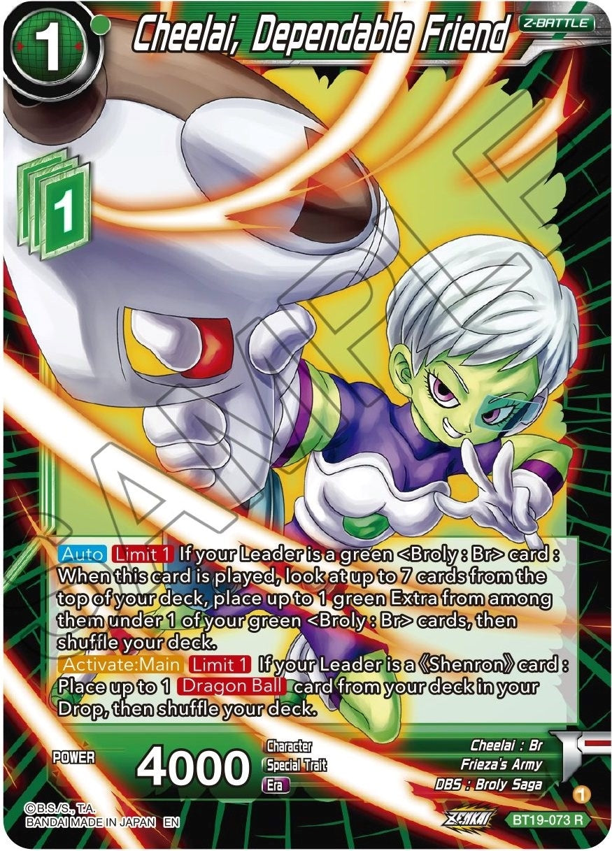 Cheelai, Dependable Friend (BT19-073) (Fighter's Ambition) (DBS-B19)