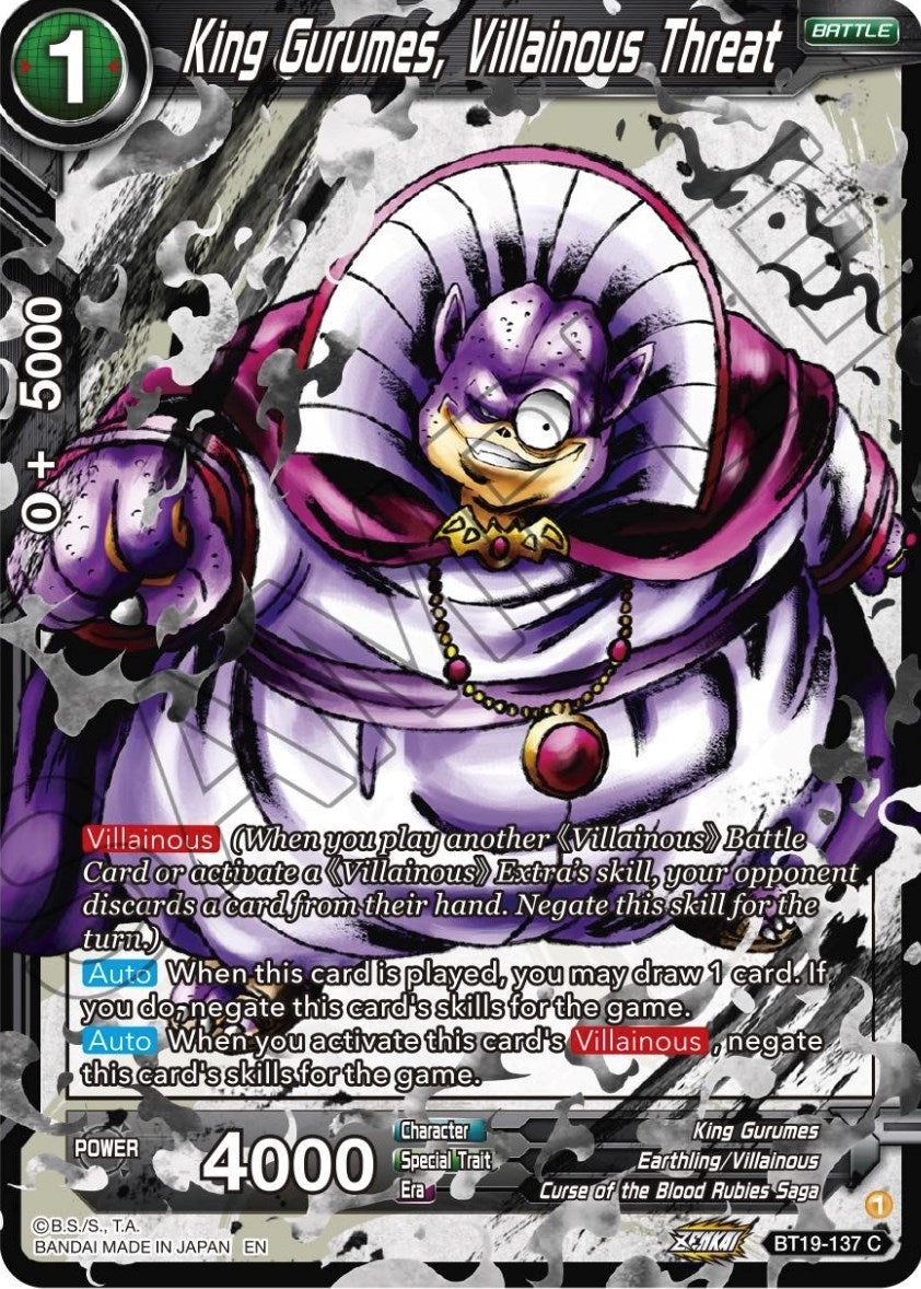 King Gurumes, Villainous Threat (BT19-137) (Fighter's Ambition) (DBS-B19)