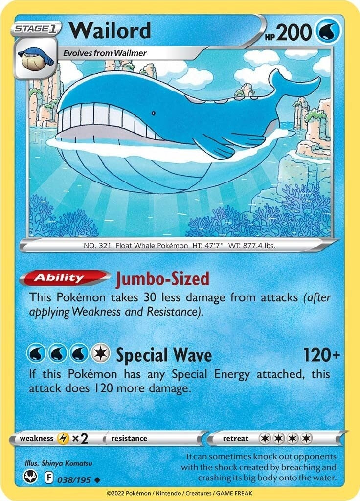 Wailord (038/195) (SWSH12)