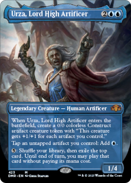 Urza, Lord High Artificer (Borderless) (423) (Dominaria Remastered) (DMR)