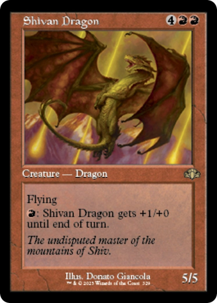 Shivan Dragon (Retro Frame) (329) (DMR)