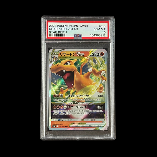 Pokemon JP Slab Charizard VSTAR Star Birth Holo 015/100 PSA 10 Gem 2022