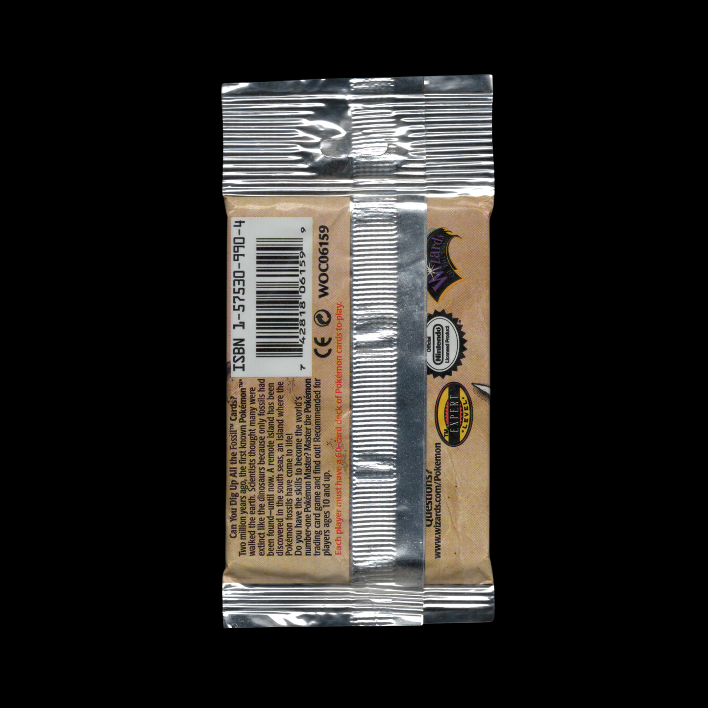 Pokemon Long Crimp Fossil Booster Pack 1999
