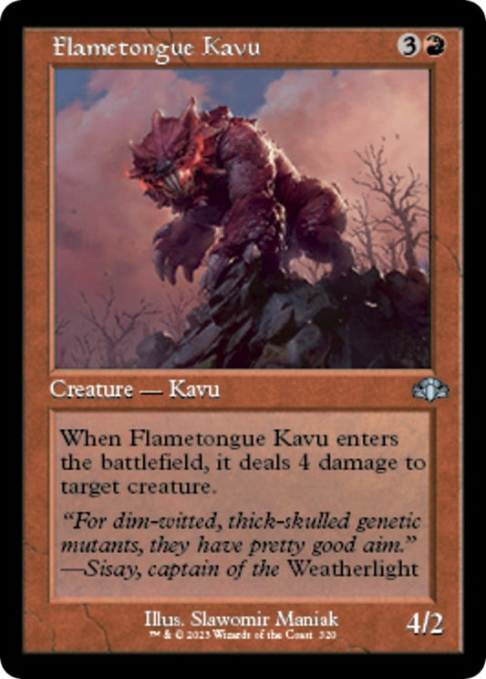 Flametongue Kavu (Retro Frame) (320) (Dominaria Remastered) (DMR)