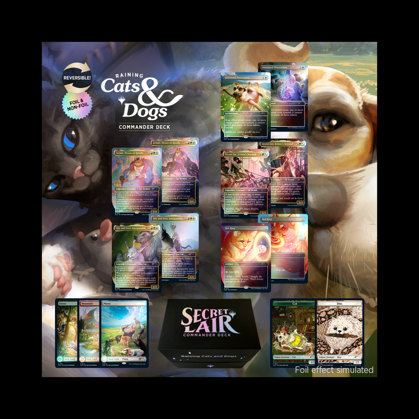 MTG Magic The Gathering Secret Lair Commander Raining Cats And Dogs Sealed