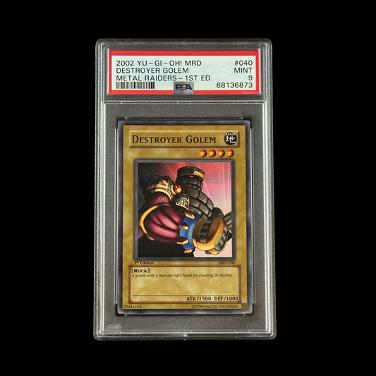 Yu-Gi-Oh! Slab Destroyer Golem Metal Raiders 1st Edition MRD-040 PSA 9 Mint 2002