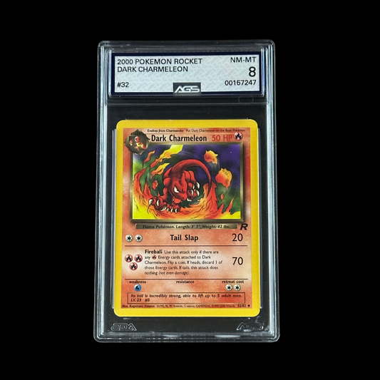 Pokemon Slab Dark Charlmeleon Rocket 32/82 AGS 8 NM 2000