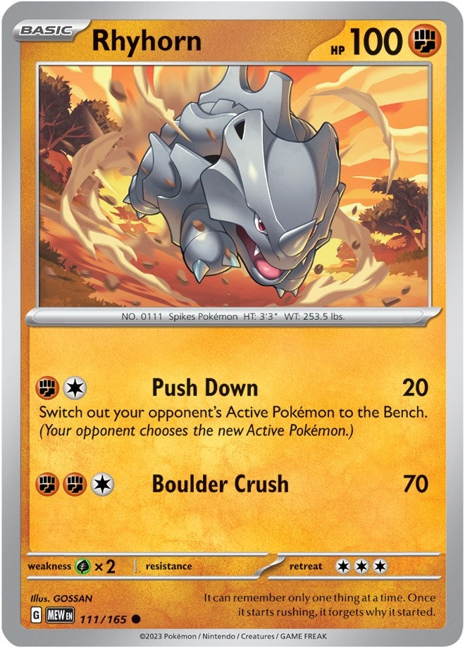 Rhyhorn (111/165) (MEW)