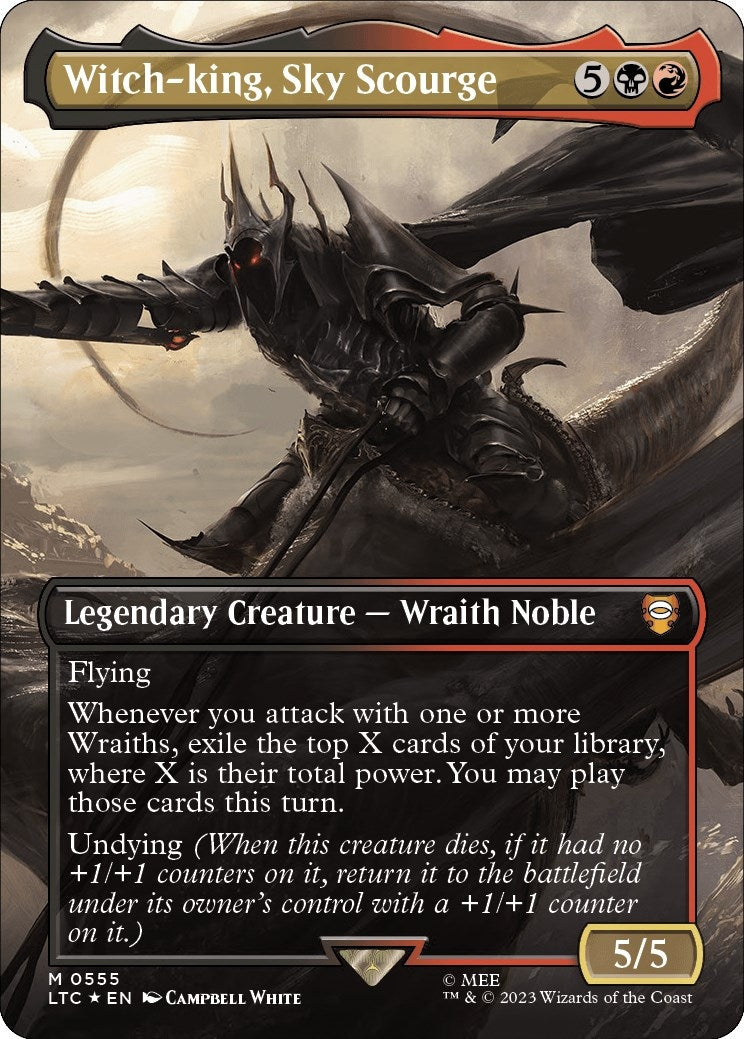 Witch-king, Sky Scourge (Borderless) (Surge Foil) (555) (LTC)