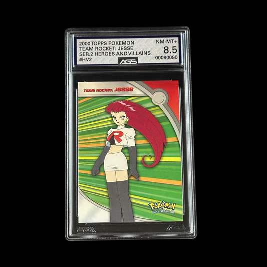 Pokemon Slab Team Rocket Jesse Topps HV2 AGS 8.5 NM 2000