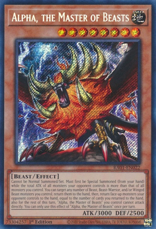 Alpha, the Master of Beasts (Secret Rare) (RA01-EN022) (RA01)