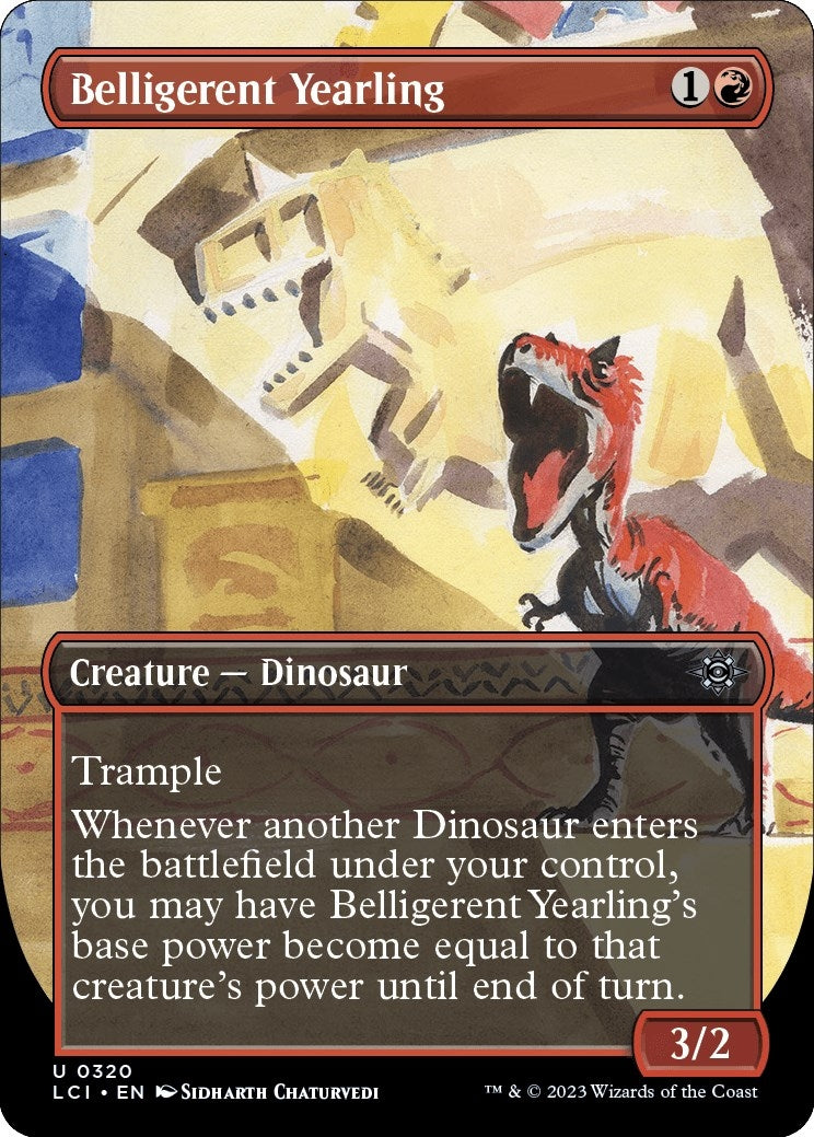 Belligerent Yearling (Borderless) (320) (The Lost Caverns of Ixalan) (LCI)