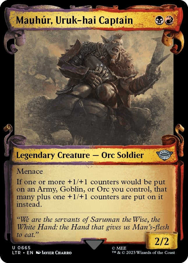 Mauhur, Uruk-hai Captain (Showcase Scrolls) (665) (LTR)