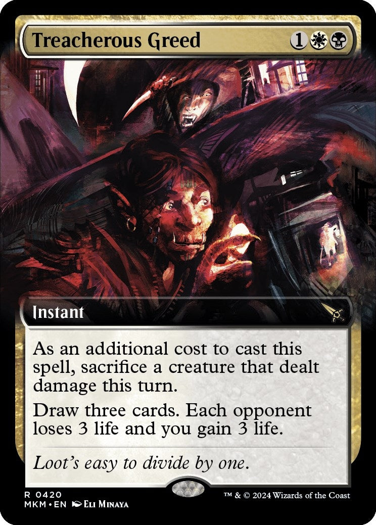 Treacherous Greed (Extended Art) (420) (MKM)