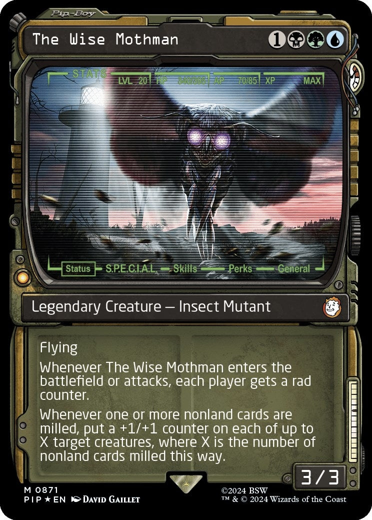 The Wise Mothman (Showcase) (Surge Foil) (871) (PIP)