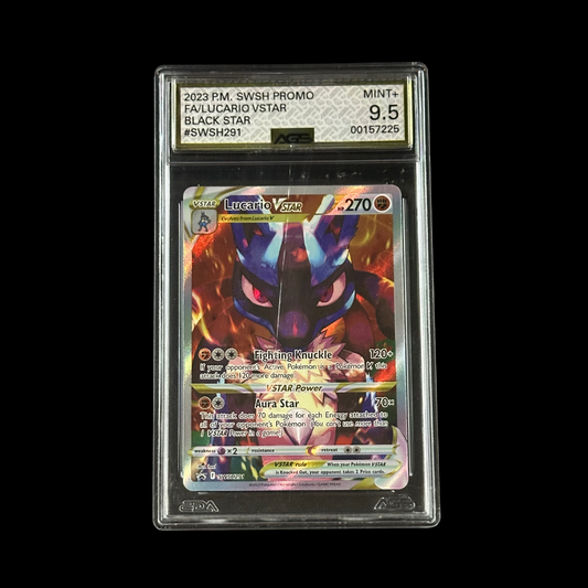 Pokemon Slab Lucario VSTAR Promo SWSH AGS 9.5 Mint+ 2023