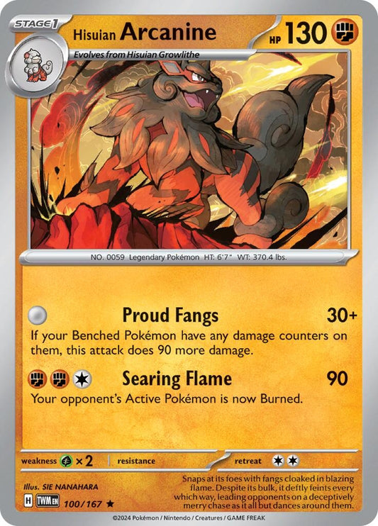 Hisuian Arcanine (100/167) (TWM)