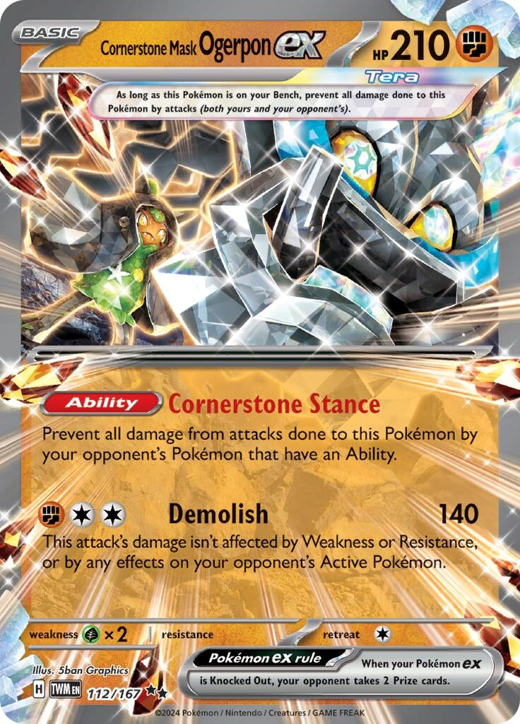 Cornerstone Mask Ogerpon ex (112/167) (TWM)