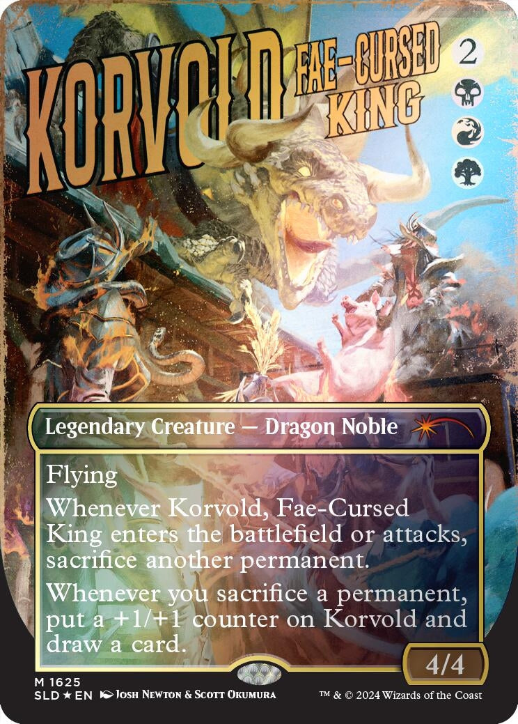 Korvold, Fae-Cursed King (Rainbow Foil) (1625) (SLD)