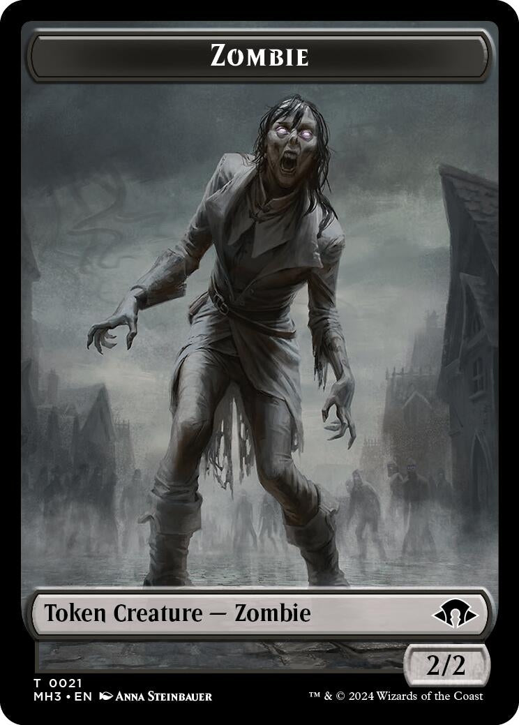 Zombie // Energy Reserve Double-Sided Token (21 // 36) (MH3)