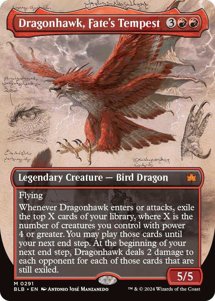 Dragonhawk, Fate's Tempest (Borderless) (291) (BLB)