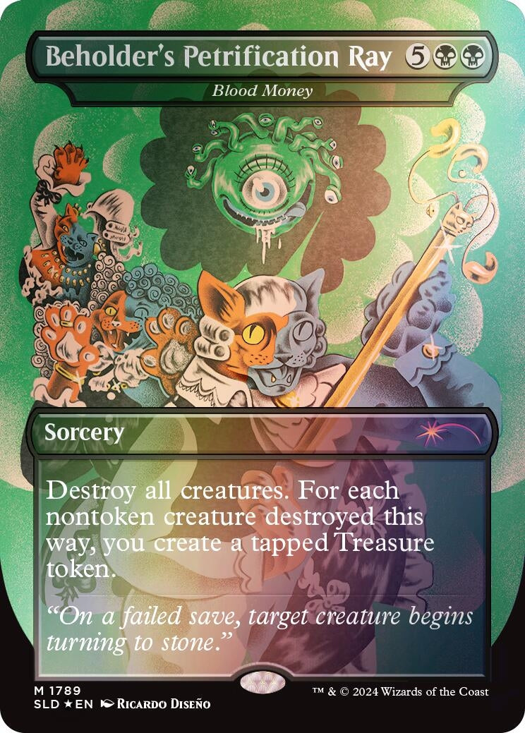 Beholder's Petrification Ray - Blood Money (Rainbow Foil) (1789) (SLD)