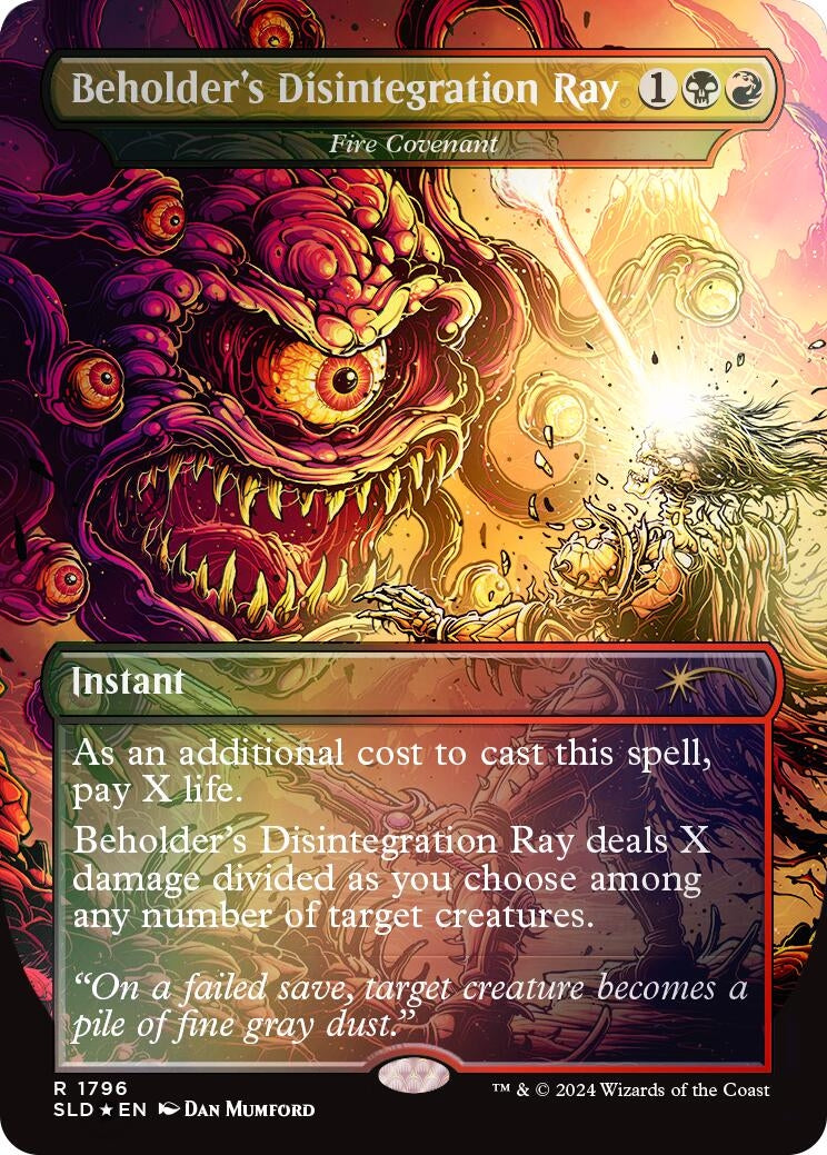 Beholder's Disintegration Ray - Fire Covenant (Rainbow Foil) (1796) (SLD)
