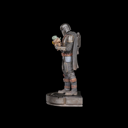 Star Wars Sideshow & Iron Studios Mandalorian And Grogu 1:10 Scale