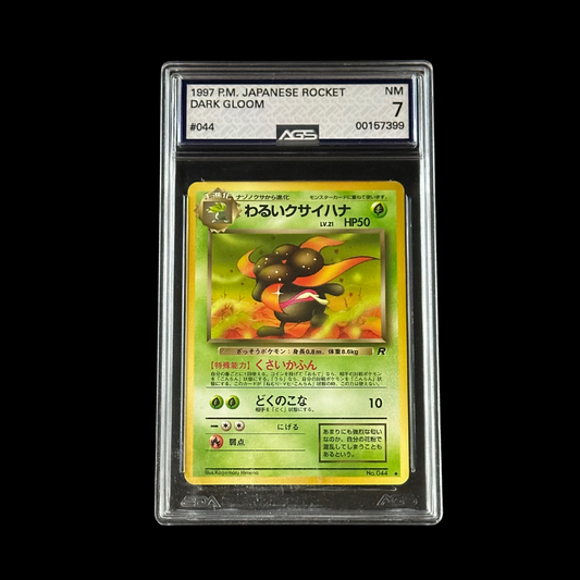 Pokemon JP Slab Dark Gloom Rocket 044 AGS 7 NM 1997