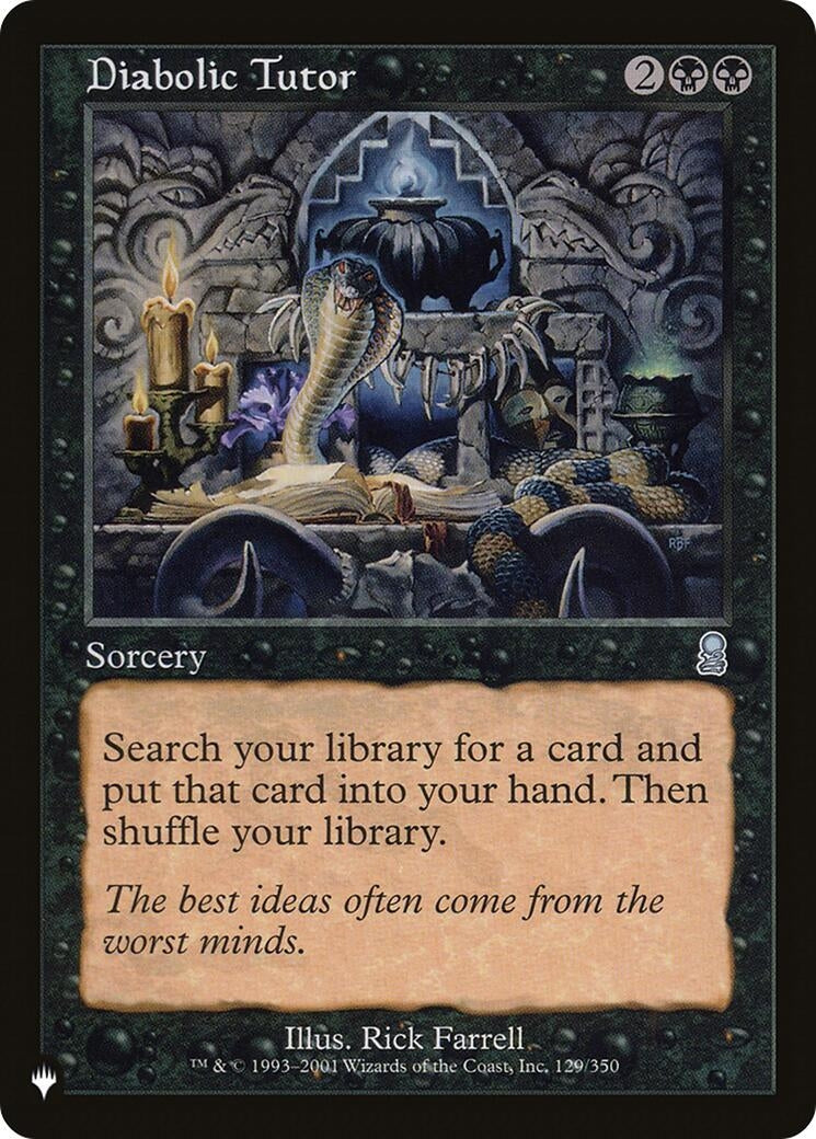 Diabolic Tutor (129/350) (LIST)