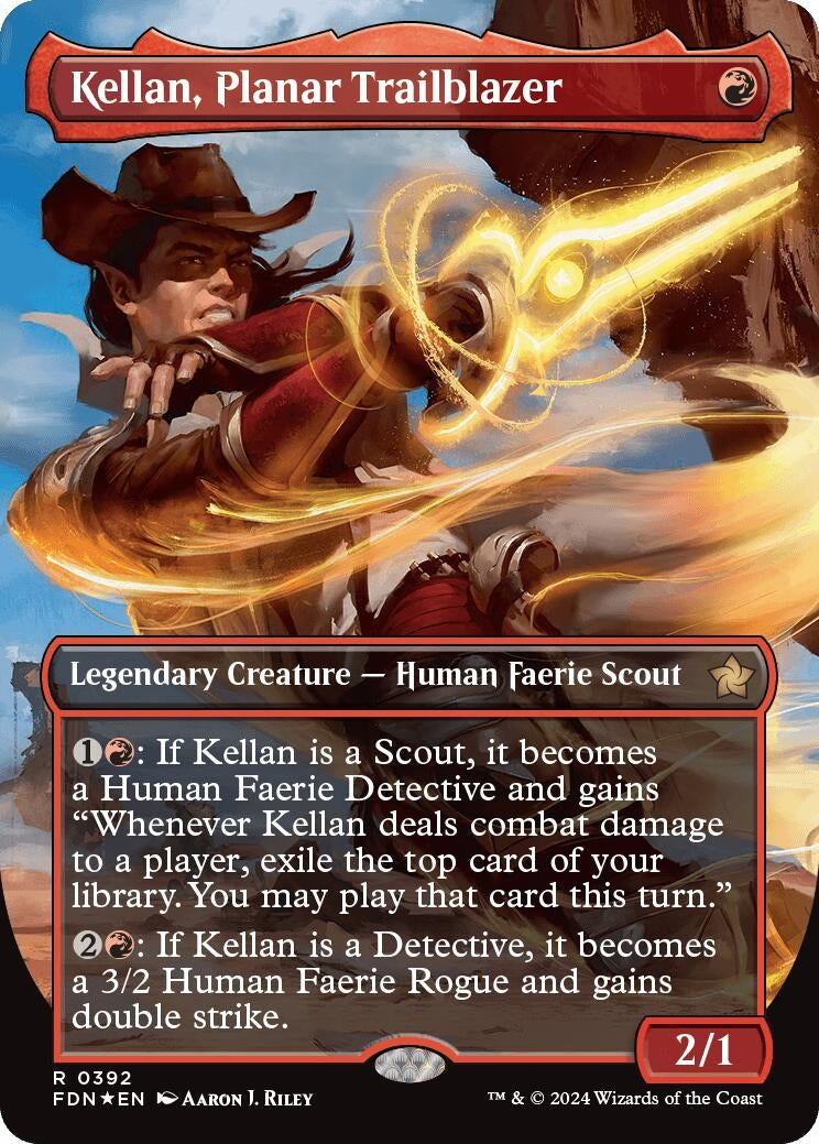 Kellan, Planar Trailblazer (Borderless) (Mana Foil) (392) (FDN)