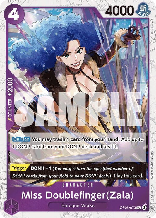 Miss Doublefinger(Zala) (Jolly Roger Foil) (OP05-073) (PRB-01)