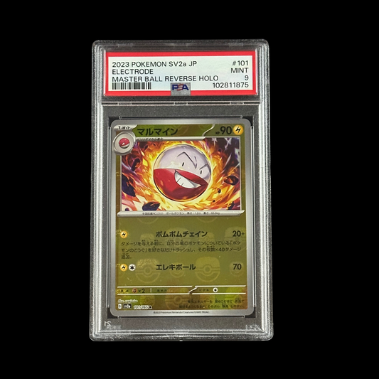 Pokemon JP Slab Electrode SV2A Masterball Reverse Holo 101/165 PSA 9 Mint 2023