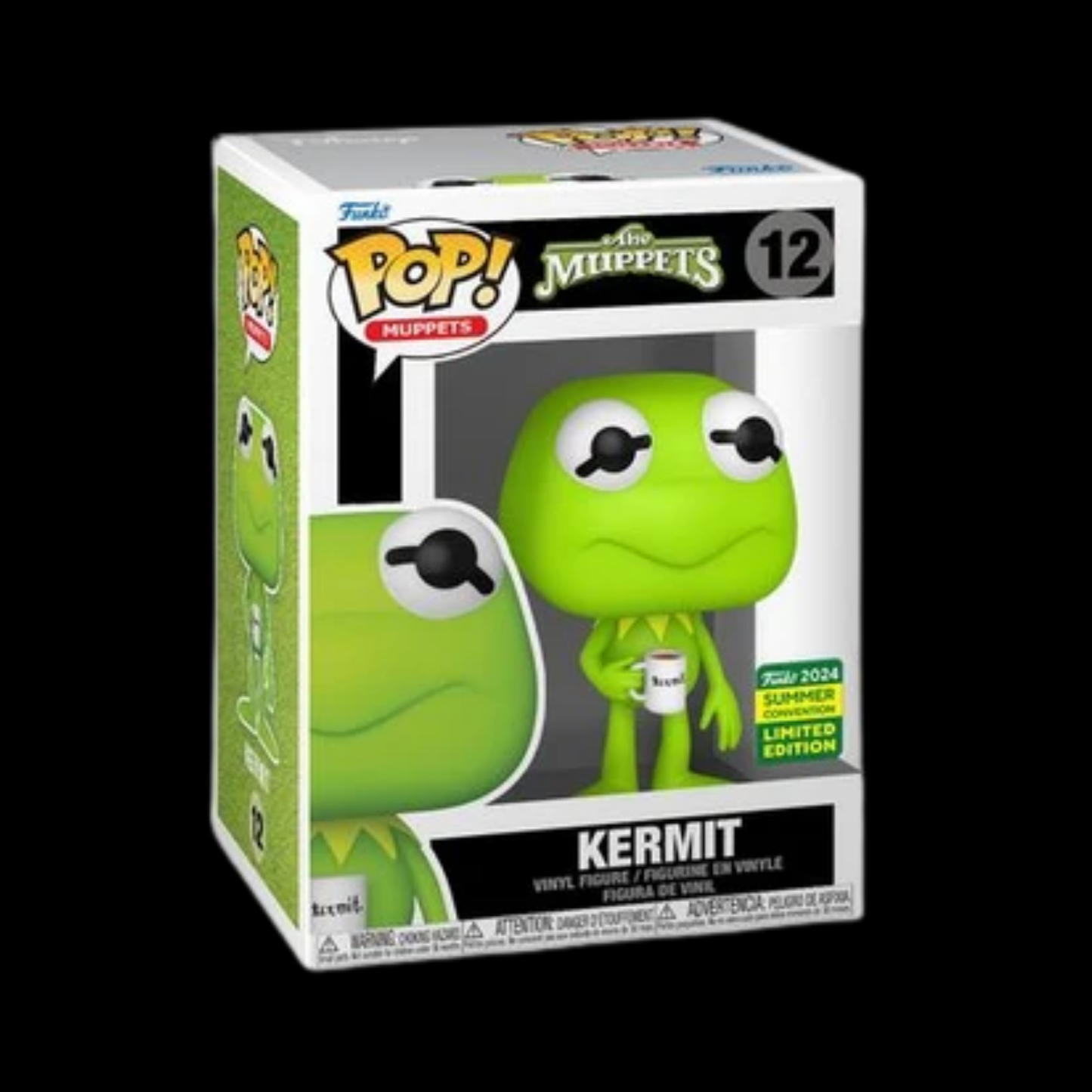 The Muppets Kermit Funko Pop! Vinyl Figure #12 + Protector (Funko 2024 SUMMER CONVENTION Limited Edition)