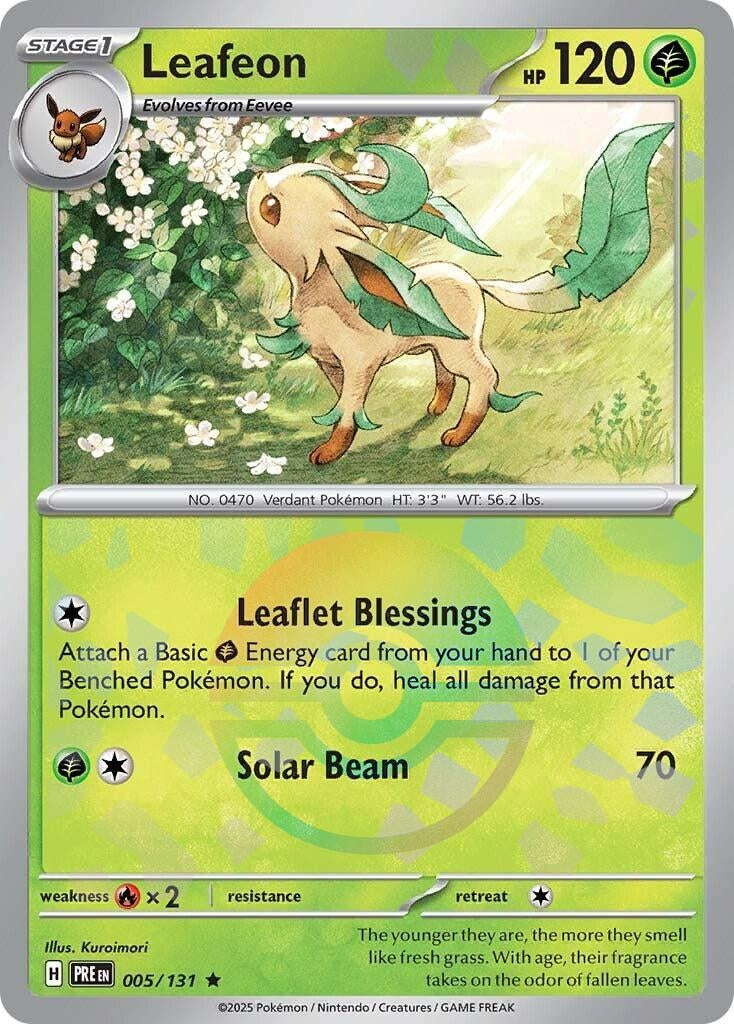 Leafeon (Poke Ball Pattern) (005/131) (SV: Prismatic Evolutions) (PRE)