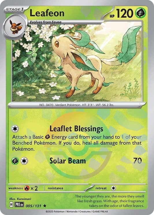 Leafeon (Poke Ball Pattern) (005/131) (SV: Prismatic Evolutions) (PRE)
