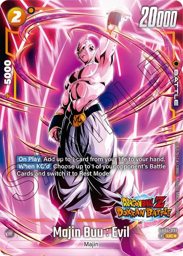 Majin Buu : Evil - FB04-091 (Dragon Ball Z Dokkan Battle Alternate Art) (FB04-091) (FB04_AR)
