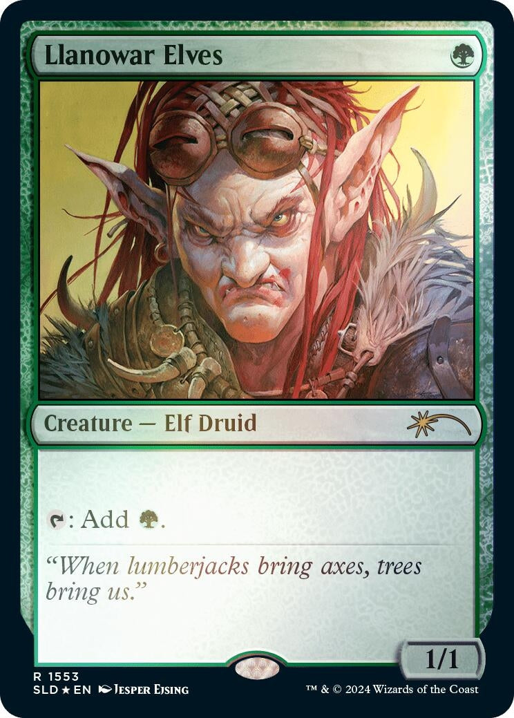 Llanowar Elves (1553) (Rainbow Foil) (1553) (SLD)