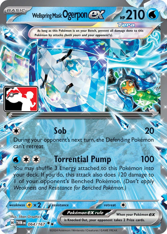 Wellspring Mask Ogerpon ex (064/167) (Prize Pack Series Cards)