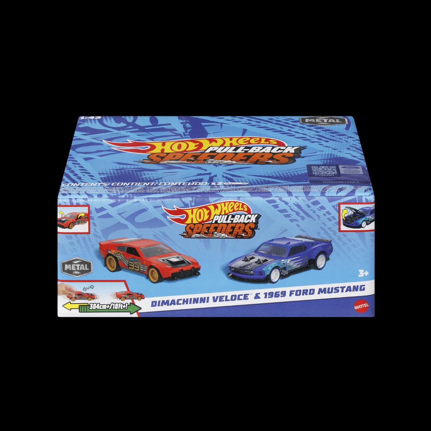 Hot Wheels Pull-Back Speeders 2 Pack -Choose Your Cars- 1:43