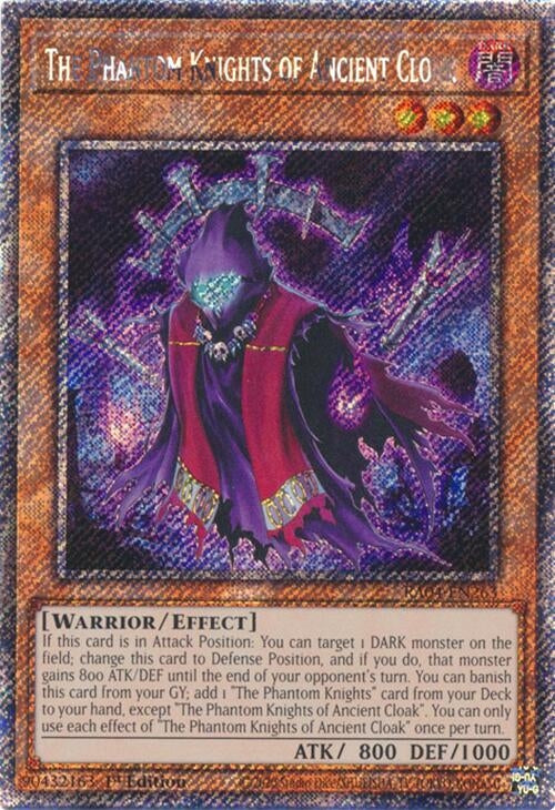 The Phantom Knights of Ancient Cloak (Platinum Secret Rare) (RA04-EN263)